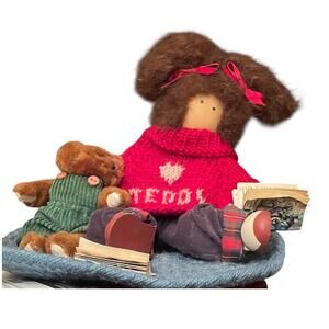 Lizzie High Doll Chloe Valentine 1994 Special Edition Folk Doll Hand Crafted Vtg